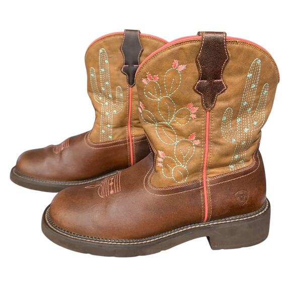 Ariat Fatbaby Heritage Cactus Boots Women’s 8 Cowgirl Western Workwear Rodeo - Picture 8 of 14